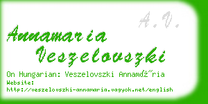 annamaria veszelovszki business card